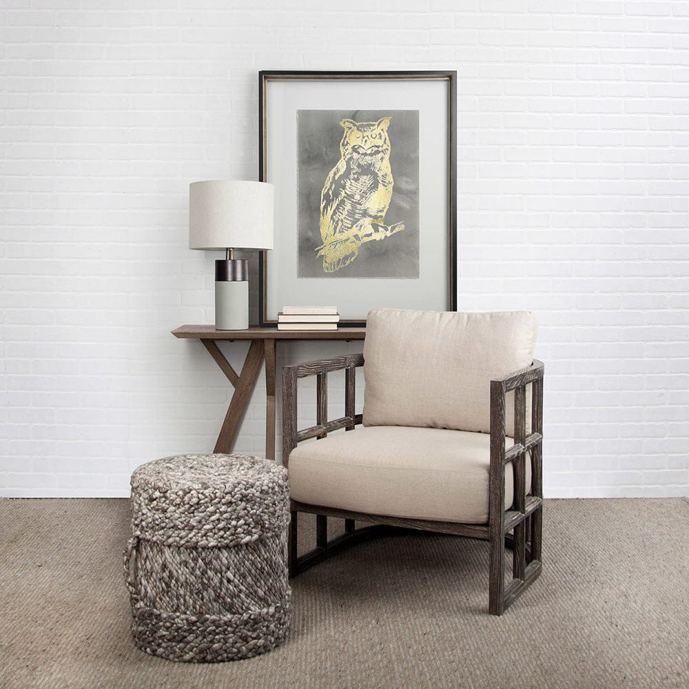Mercana - Skylar I Cream Fabric Covered Cushioned Demi-Lune Wooden Frame Accent Chair - 67514 view 8