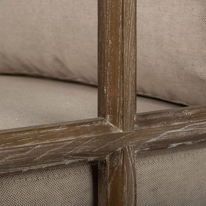 Mercana - Skylar II Tan Fabric Covered Cushioned Demi-Lune Wooden Frame Accent Chair - 67515 view 6