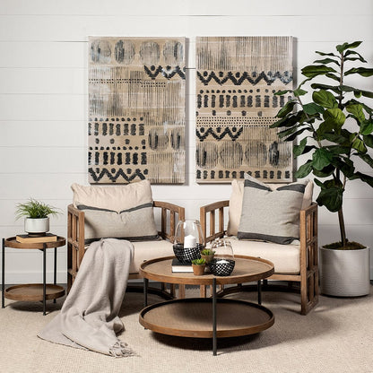 Mercana - Skylar II Tan Fabric Covered Cushioned Demi-Lune Wooden Frame Accent Chair - 67515 view 9