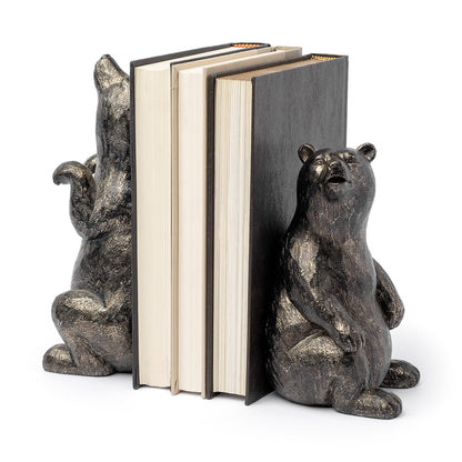Mercana - Sleuth 9L x 8W Grizzly Bear Bookends (Set of 2) - 68069 view 1