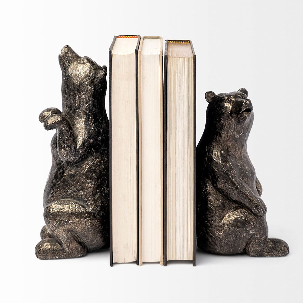 Mercana - Sleuth 9L x 8W Grizzly Bear Bookends (Set of 2) - 68069 view 2