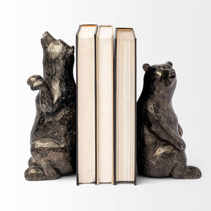 Mercana - Sleuth 9L x 8W Grizzly Bear Bookends (Set of 2) - 68069 view 2