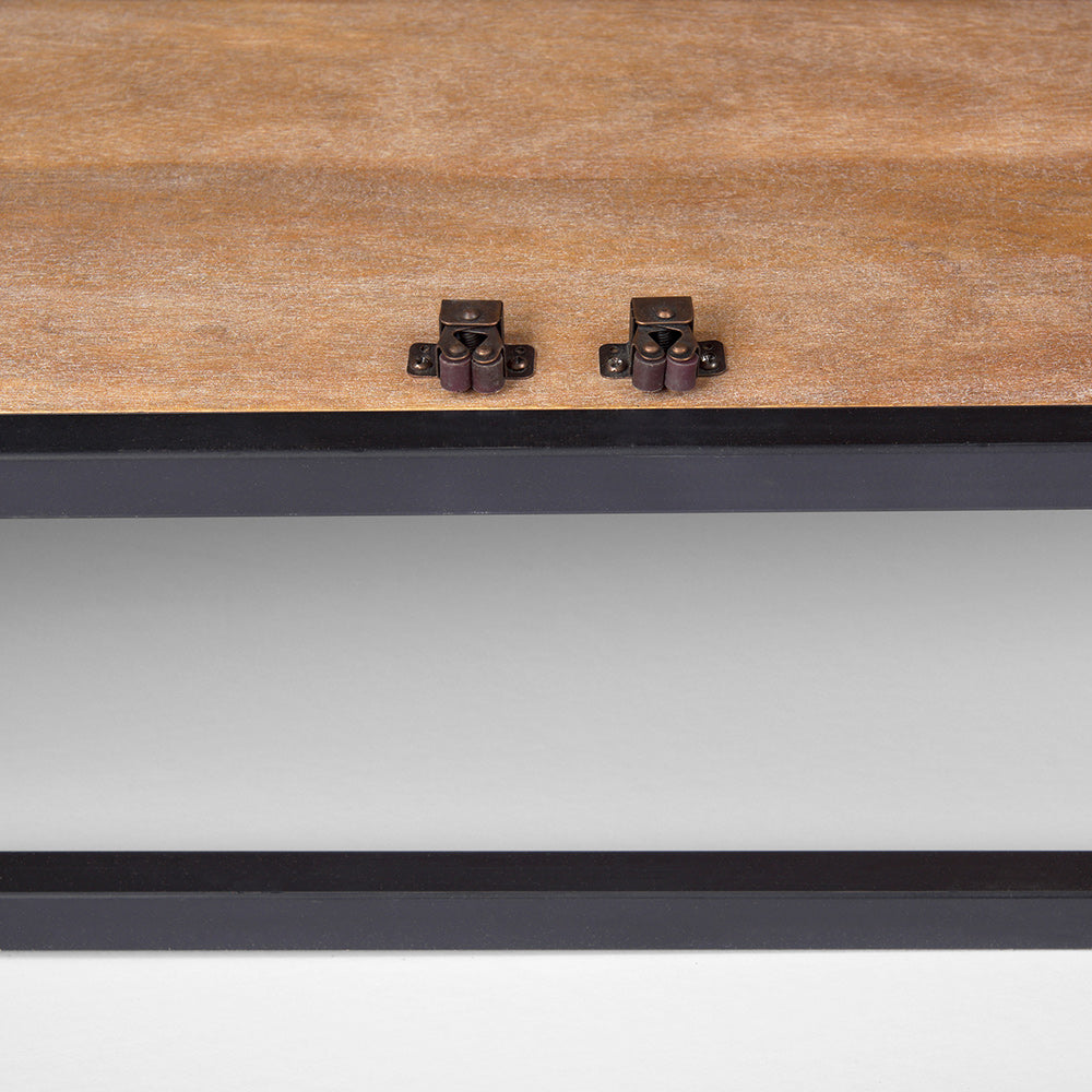 Mercana - Sloan 80.0L x 17.0W x 36.0H Black Wood W/Black Metal Frame Sideboard - 69886 view 10