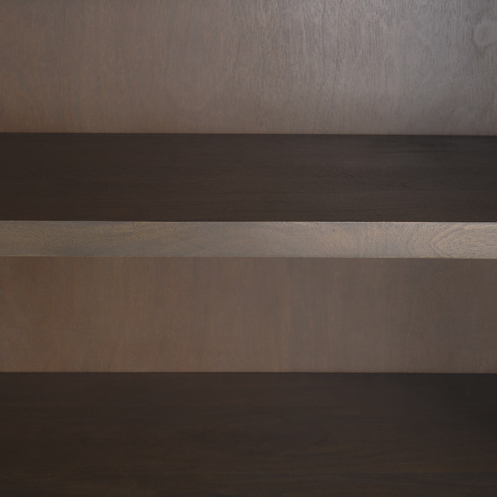 Mercana - Sloan 80.5H Dark Brown Wood W/Black Metal Arched Curio Cabinet - 70828 view 9