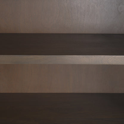 Mercana - Sloan 80.5H Dark Brown Wood W/Black Metal Arched Curio Cabinet - 70828 view 9