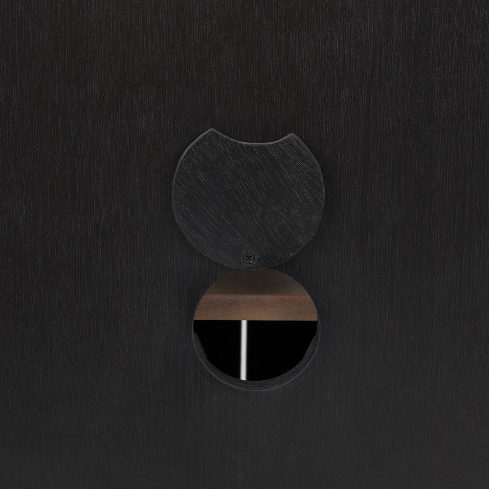 Mercana - Sloan Black Wood W/Black Metal Frame Accent Cabinet - 69887 view 10