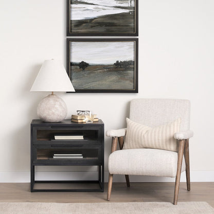 Mercana - Sloan Black Wood W/Black Metal Frame Side Table - 69888 view 12