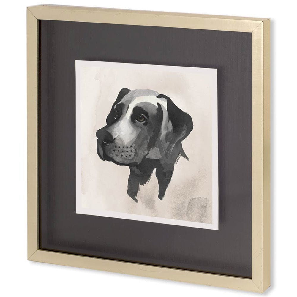 Mercana - Small Inked Dogs I by Grace Popp a Hand Embellished Textured Framed Art Print Matted under Glass - 10426 view 1