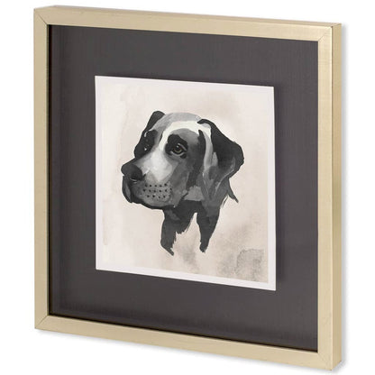 Mercana - Small Inked Dogs I by Grace Popp a Hand Embellished Textured Framed Art Print Matted under Glass - 10426 view 1