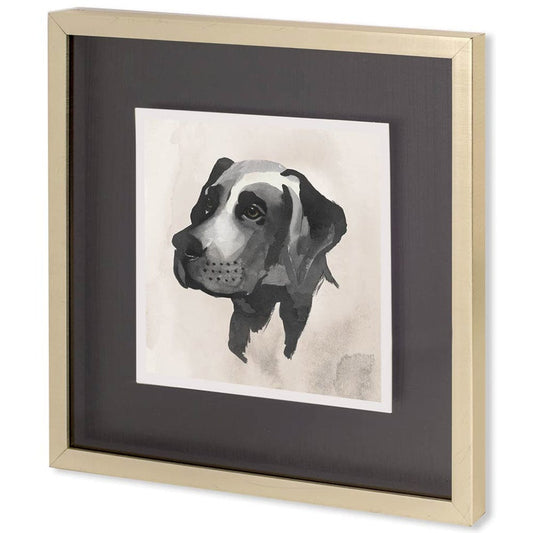 Mercana - Small Inked Dogs I by Grace Popp a Hand Embellished Textured Framed Art Print Matted under Glass - 10426 view 1