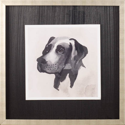 Mercana - Small Inked Dogs I by Grace Popp a Hand Embellished Textured Framed Art Print Matted under Glass - 10426 view 2