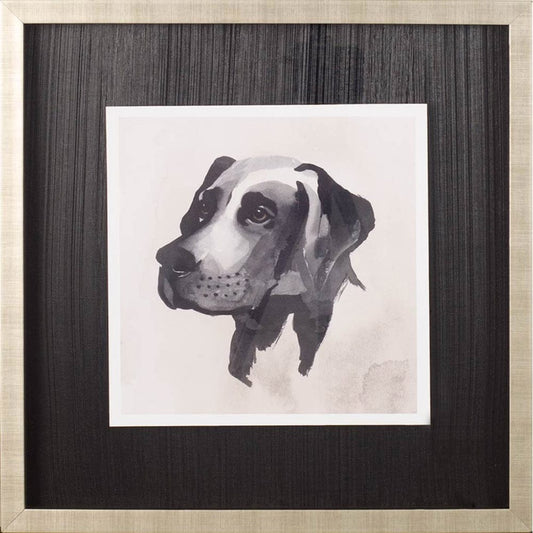 Mercana - Small Inked Dogs I by Grace Popp a Hand Embellished Textured Framed Art Print Matted under Glass - 10426 view 2
