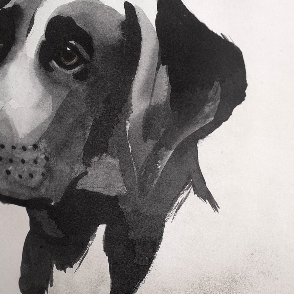 Mercana - Small Inked Dogs I by Grace Popp a Hand Embellished Textured Framed Art Print Matted under Glass - 10426 view 4