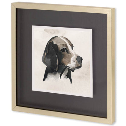 Mercana - Small Inked Dogs II by Grace Popp a Hand Embellished Textured Framed Art Print Matted under Glass - 10427 view 1