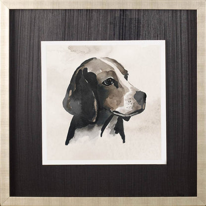 Mercana - Small Inked Dogs II by Grace Popp a Hand Embellished Textured Framed Art Print Matted under Glass - 10427 view 2