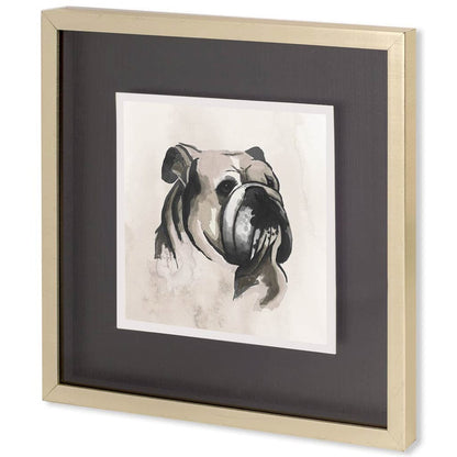 Mercana - Small Inked Dogs III by Grace Popp a Hand Embellished Textured Framed Art Print Matted under Glass - 10428 view 1