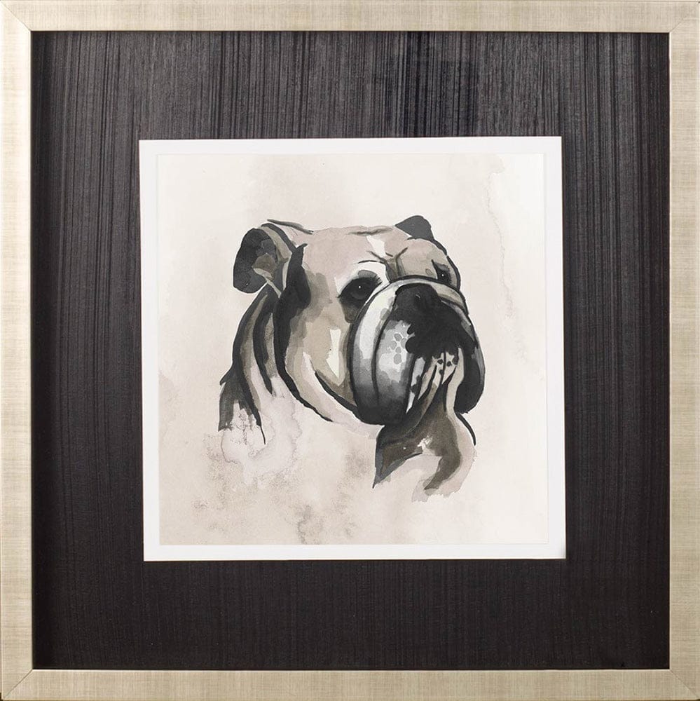 Mercana - Small Inked Dogs III by Grace Popp a Hand Embellished Textured Framed Art Print Matted under Glass - 10428 view 2