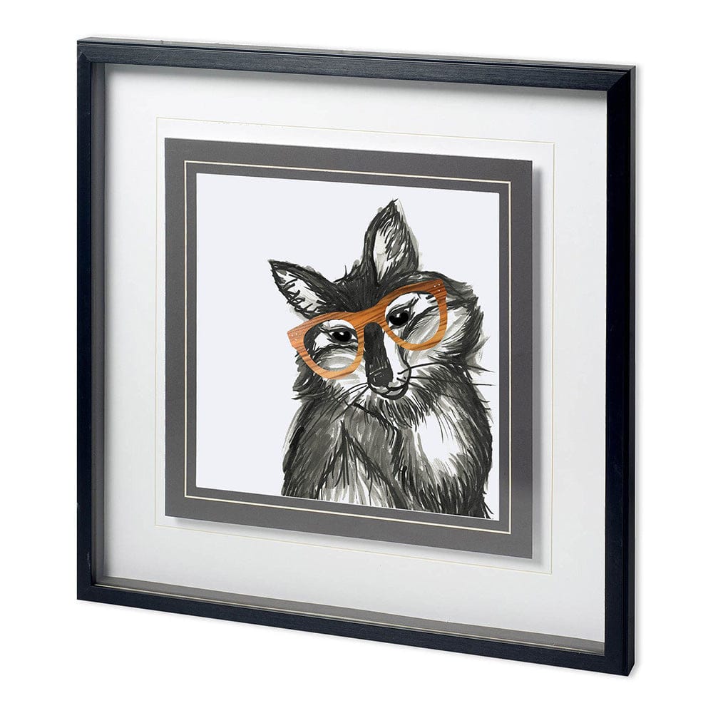 Mercana - Smart & Foxy by Bella Dos Santos a Hand Embellished Textured Framed Art Print Matted under Glass - 11727 view 1