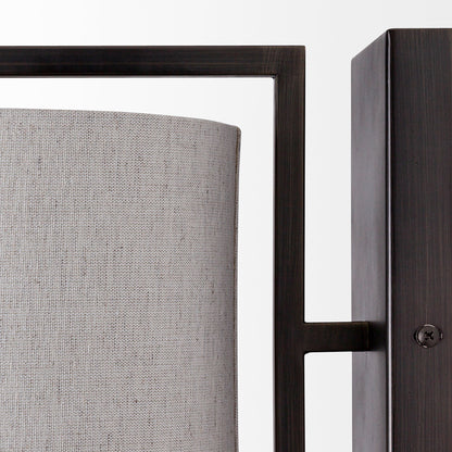 Mercana - Smithe I 9x13 Black Toned Metal Cream Lampshade Wall Sconce - 68344_CLOSEOUT view 5