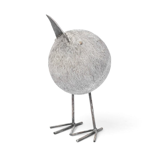 Mercana - Snipe I 6L x 6W Off-White Resin Bird Ornament W/ Metal Feet - 68079 view 1