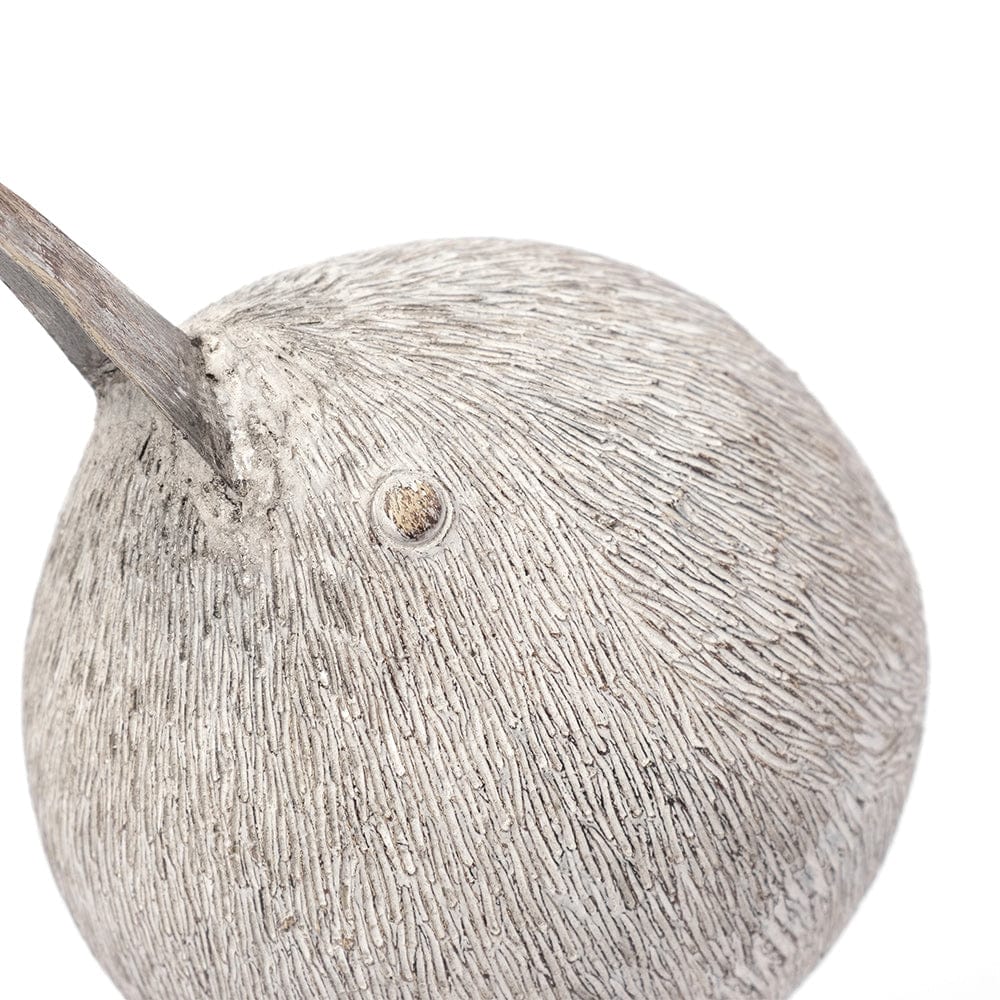 Mercana - Snipe I 6L x 6W Off-White Resin Bird Ornament W/ Metal Feet - 68079 view 3