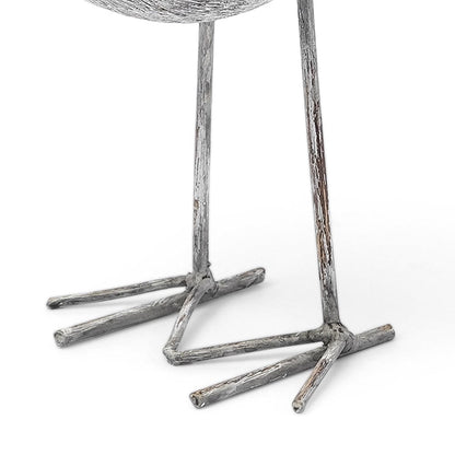 Mercana - Snipe II 6L x 6W Off-White Resin Bird Ornament W/ Metal Feet - 68080 view 5