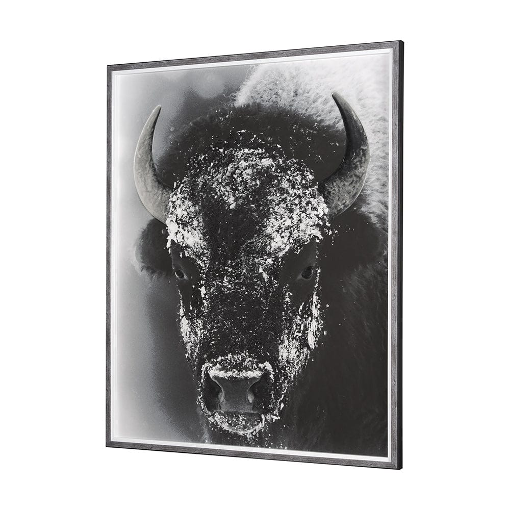 Mercana - Snow Mask by Mercana Studio a Hand Embellished Textured Framed Art Print Matted under Glass - 14776 view 2