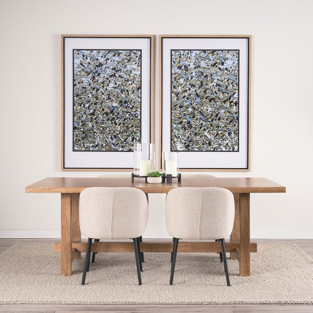 Mercana - Snowgoose Migration 1 by Gary Blatter Hand Embellished Textured Framed Art Print Matted under Glass - 15399 view 8