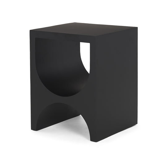 Mercana - Sobi Matte Black Square Metal Side Table - 70746 view 1