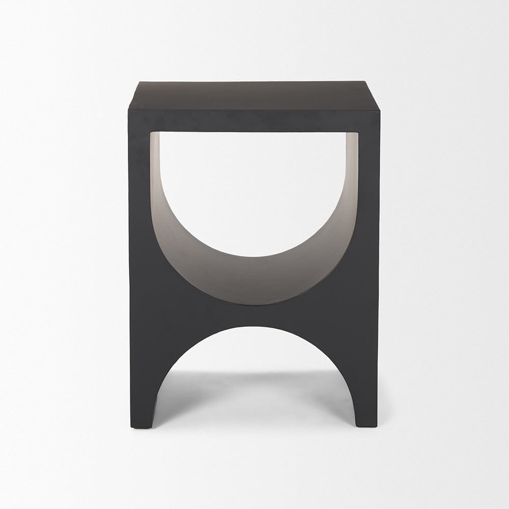 Mercana - Sobi Matte Black Square Metal Side Table - 70746 view 2