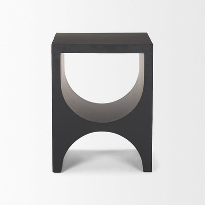 Mercana - Sobi Matte Black Square Metal Side Table - 70746 view 2