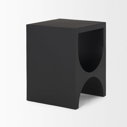 Mercana - Sobi Matte Black Square Metal Side Table - 70746 view 4