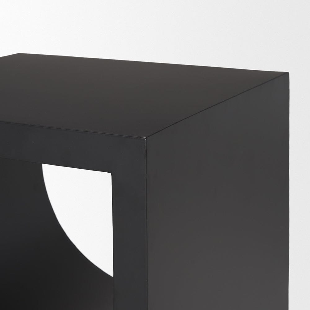 Mercana - Sobi Matte Black Square Metal Side Table - 70746 view 6