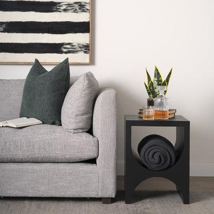 Mercana - Sobi Matte Black Square Metal Side Table - 70746 view 8