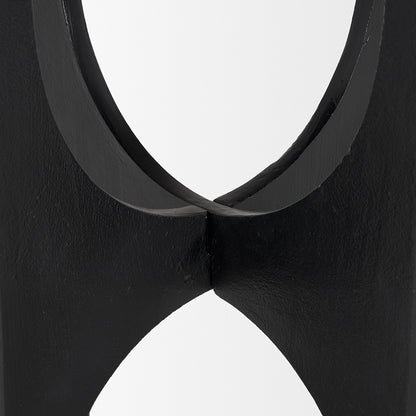 Mercana - Sobi Textured Matte Black Round Metal Accent Table - 70617 view 6