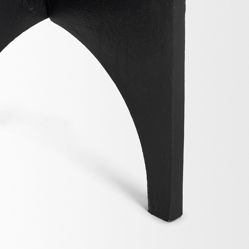 Mercana - Sobi Textured Matte Black Round Metal Accent Table - 70617 view 7