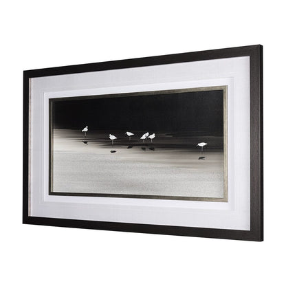 Mercana - Social by Mercana Studio a Hand Embellished Textured Framed Art Print Matted under Glass - 14540 view 2