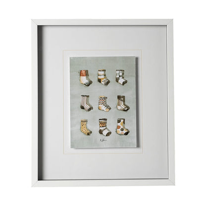 Mercana - Sock I by Barbara Fleming a Hand Embellished Textured Framed Art Print Matted under Glass - 12804 view 1