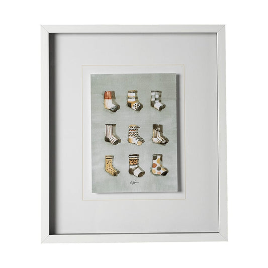 Mercana - Sock I by Barbara Fleming a Hand Embellished Textured Framed Art Print Matted under Glass - 12804 view 1