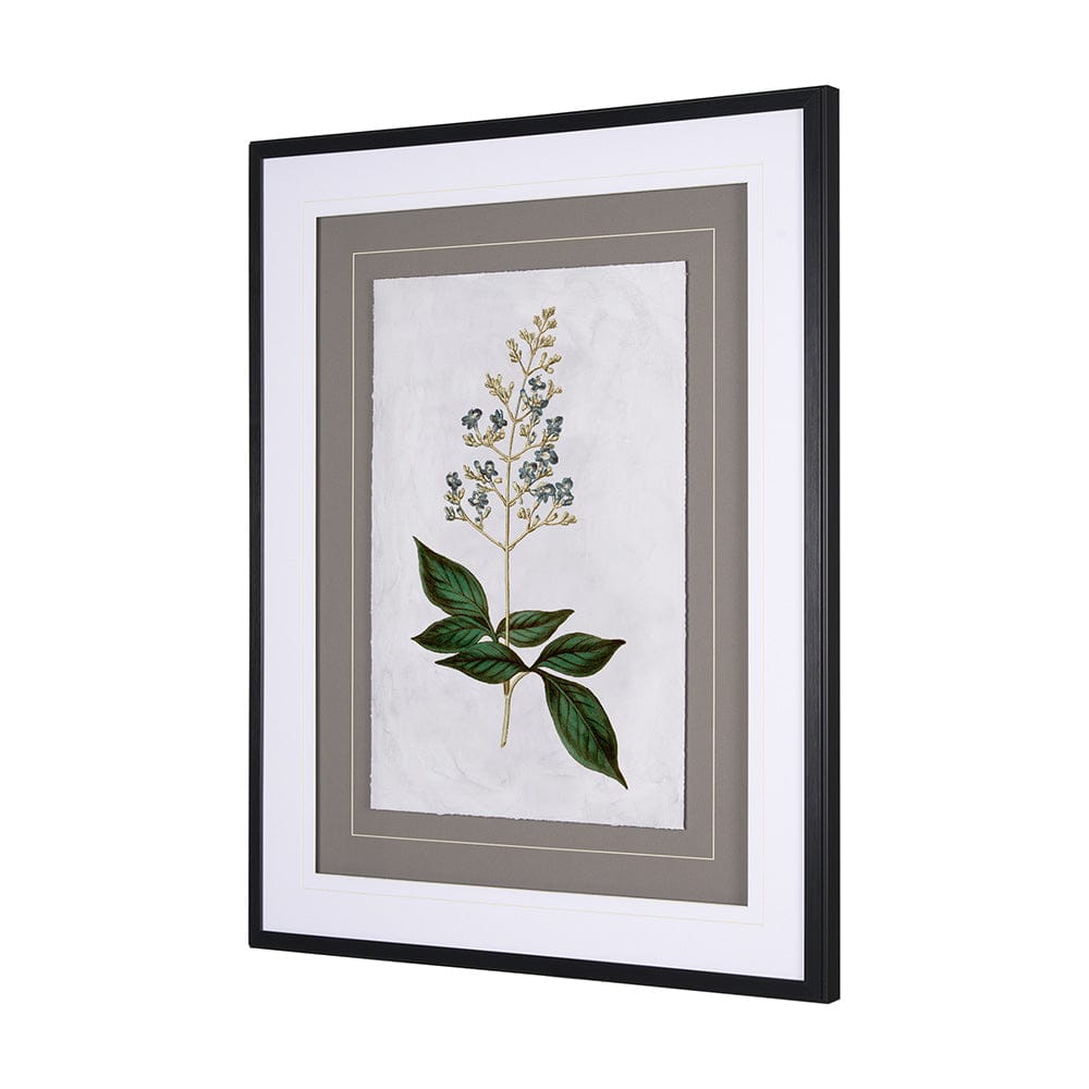 Mercana - Soft Blue Botanoicals IV by Mercana Studio Hand Embellished Framed Art Print Matted under Glass - 13967 view 5