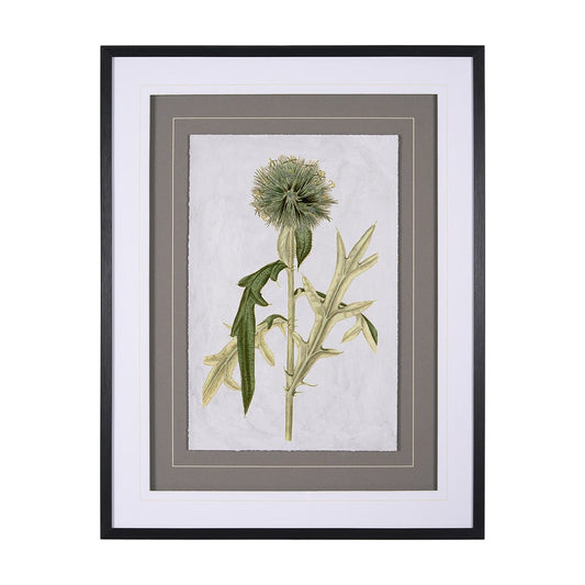 Mercana - Soft Blue Botanoicals VI by Mercana Studio Hand Embellished Framed Art Print Matted under Glass - 13969 view 1