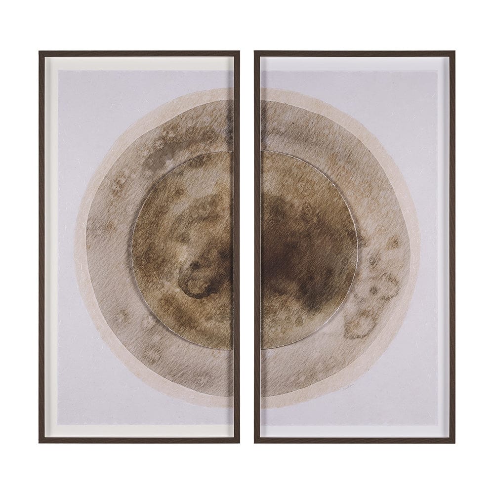 Mercana - Soft Eclipse by Mercana Studio a Hand Embellished Framed Art Print Matted under Glass (Set of 2) - 15568 view 1