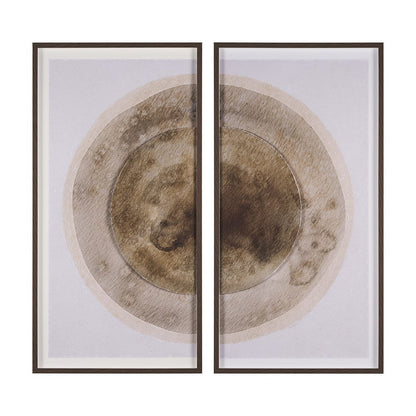 Mercana - Soft Eclipse by Mercana Studio a Hand Embellished Framed Art Print Matted under Glass (Set of 2) - 15568 view 1