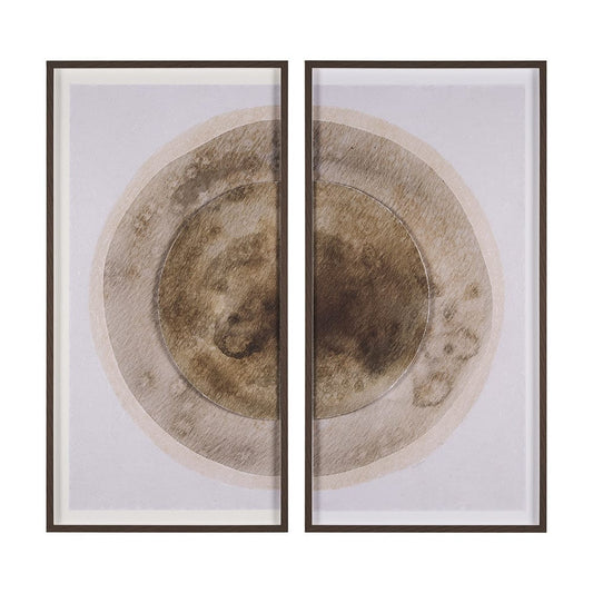 Mercana - Soft Eclipse by Mercana Studio a Hand Embellished Framed Art Print Matted under Glass (Set of 2) - 15568 view 1