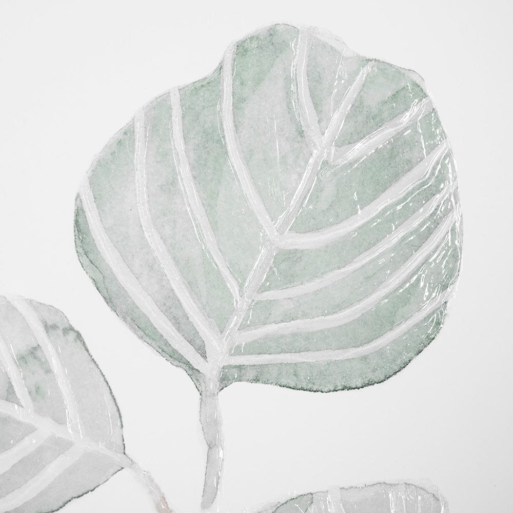 Mercana - Soft Eucalyptus Branch I by Emma Scarvey Hand Embellished Framed Art Print Matted under Glass - 13365 view 6