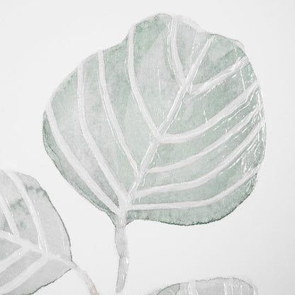 Mercana - Soft Eucalyptus Branch I by Emma Scarvey Hand Embellished Framed Art Print Matted under Glass - 13365 view 6