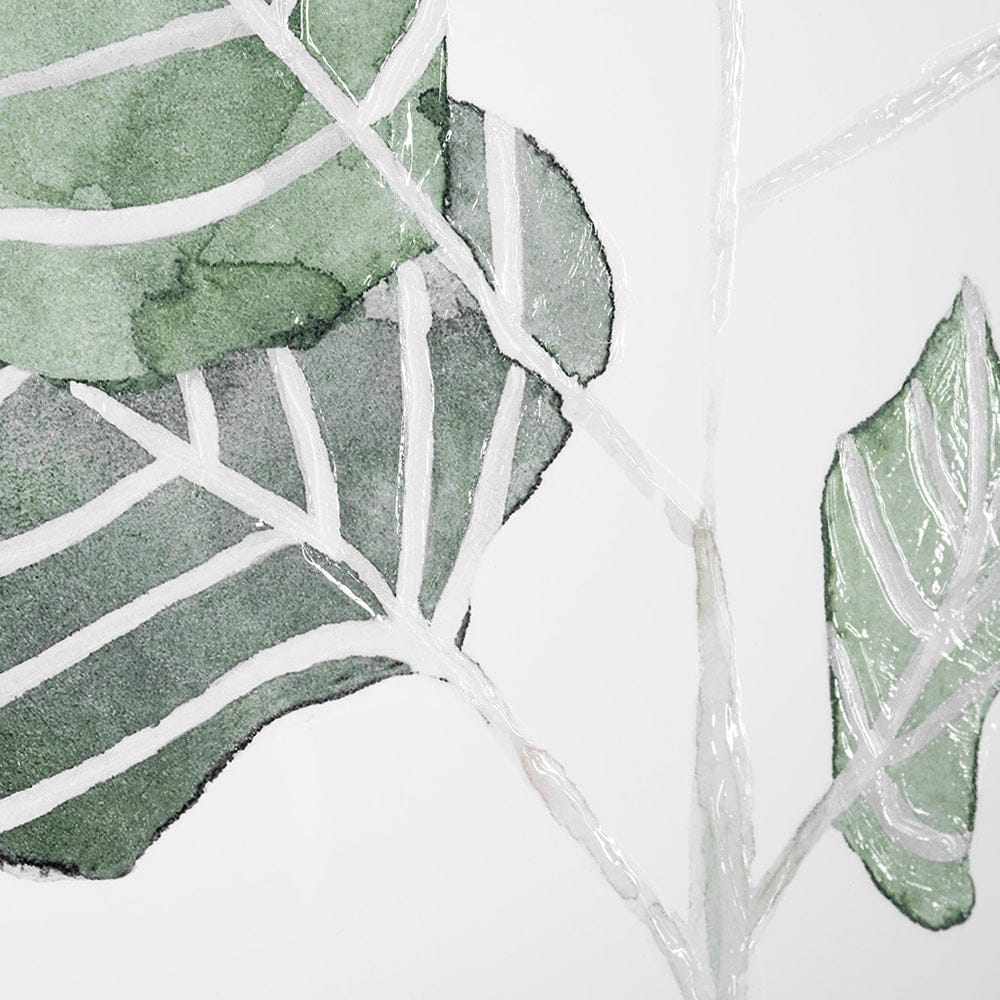 Mercana - Soft Eucalyptus Branch I by Emma Scarvey Hand Embellished Framed Art Print Matted under Glass - 13365 view 7