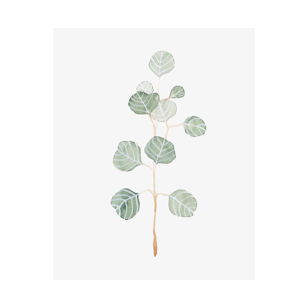 Mercana - Soft Eucalyptus Branch II by Emma Scarvey a Hand Embellished Textured Canvas - 101762-L view 1