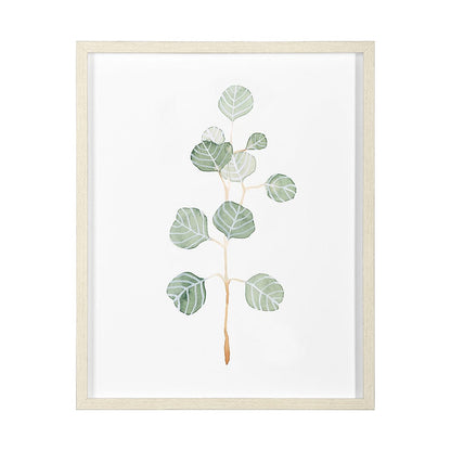 Mercana - Soft Eucalyptus Branch II by Emma Scarvey Hand Embellished Framed Art Print Matted under Glass - 13366 view 1