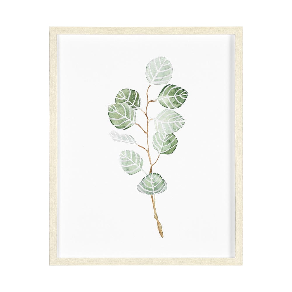 Mercana - Soft Eucalyptus Branch III by Emma Scarvey Hand Embellished Framed Art Print Matted under Glass - 13367 view 1